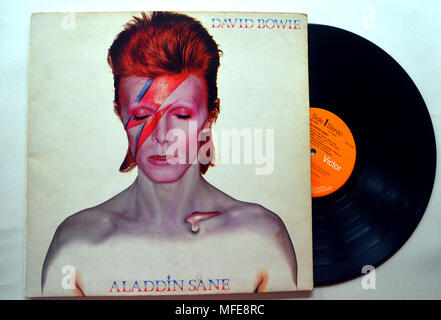 David Bowie Aladdin Sane Pochette couvercle en RCA Records Banque D'Images