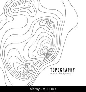 Géodésie Topographie paysage ligne carte de texture. Motif de fond vecteur Illustration de Vecteur