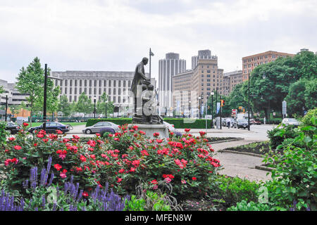 Parc Schenley avant Stephen Foster controversée statue a été retiré, Pittsburgh, Pennsylvanie, USA Banque D'Images