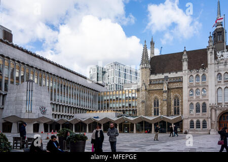 London Guildhall Courtyard Gresham Street,London, UK Banque D'Images