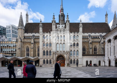 London Guildhall Courtyard Gresham Street,London, UK Banque D'Images