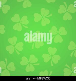 Arrière-plan avec des feuilles de trèfle Illustration de Vecteur
