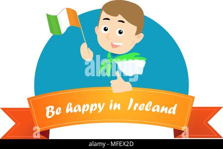 Être heureux en Irlande Illustration de Vecteur