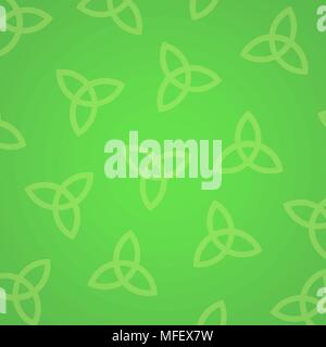 Noeuds celtiques sur fond vert Illustration de Vecteur