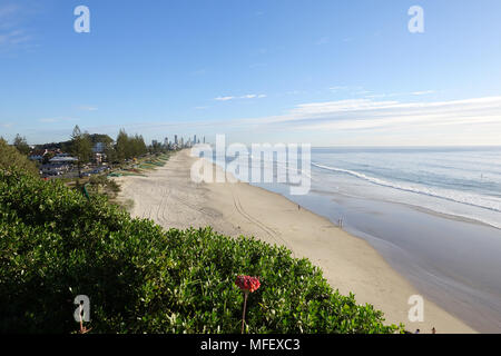 La plage de Surfers Paradise Queensland Australie Banque D'Images