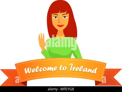 Bienvenue en Irlande Illustration de Vecteur