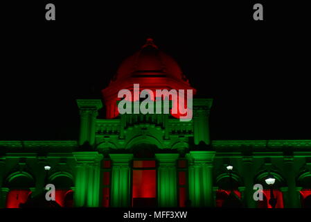 Ahsan Manzil sur fête de la victoire du Bangladesh Banque D'Images