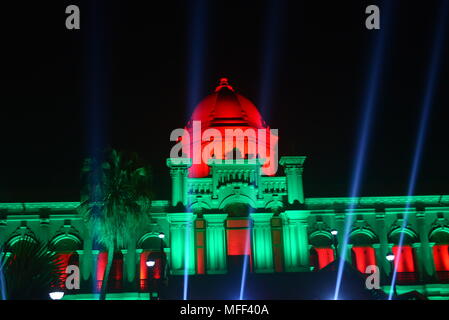 Ahsan Manzil sur fête de la victoire du Bangladesh Banque D'Images