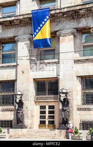 La Banque centrale de Sarajevo, Bosnie-Herzégovine Banque D'Images