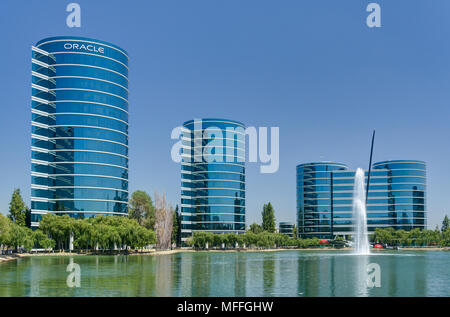 REDWOOD CITY, CA/USA - Mai 31, 2014 Oracle : siège social de l'entreprise dans la Silicon Valley. Banque D'Images