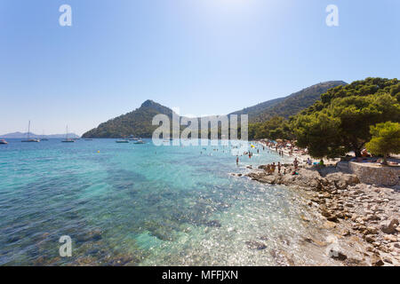 Playa de Formentor, Majorque, Espagne - turquoise de l'eau à la plage de Platja de rêveusement Formentor Banque D'Images