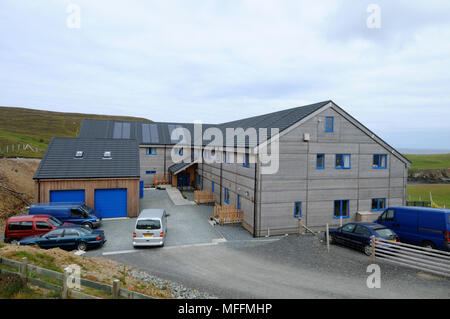 La nouvelle Fair Isle Bird Observatory sur Fair Isle une île entre les Orcades et Shetland Banque D'Images