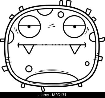 Illustration d'une caricature d'un germe à l'ennui. Illustration de Vecteur