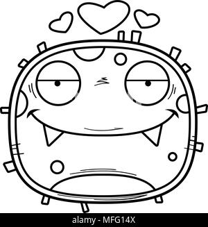 Illustration d'une caricature d'un germe dans l'amour. Illustration de Vecteur