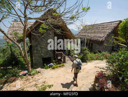 Balades touristiques vers sa loge dans les 98 acres Resort & Spa, Ella, le district de Badulla, Province d'Uva, au Sri Lanka, en Asie. Banque D'Images