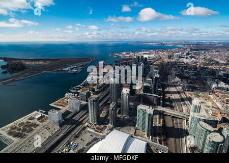 Une vue générale au-dessus de Toronto, Ontario, Canada - de la Tour CN Banque D'Images