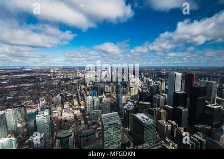 Une vue générale au-dessus de Toronto, Ontario, Canada - de la Tour CN Banque D'Images
