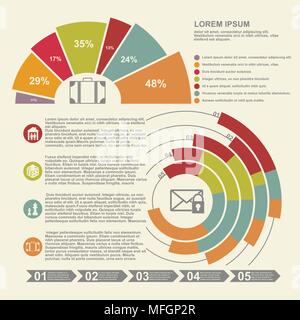 L'infographie moderne et élégante pour la conception des différents projets et votre conception. Vector illustration Illustration de Vecteur