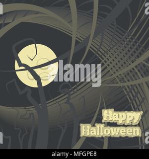 Un fond sombre dans le style d'Halloween avec une place pour l'inscription. Vector illustration Illustration de Vecteur