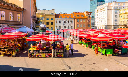 Dolac, place du marché, Zagreb, Croatie, Europe Banque D'Images