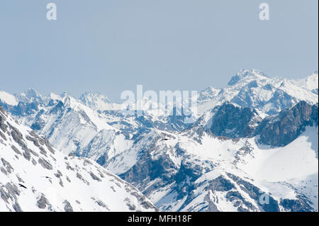 Massif des Alpes vu du Zugspitze, dans des Alpes de l'Est, qui font partie de la montagnes de Wetterstein,(Allemand : Wettersteingebirge), Bavière, Allemagne Banque D'Images