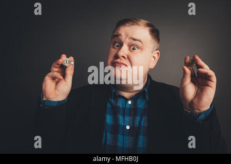 Offres d'affaires - bit bitcoin BTC de pièce de monnaie virtuelle Banque D'Images