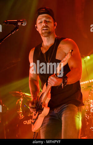 Kip Moore se produisant au Danforth Music Hall, Toronto, Ontario. Le Canada. Mar 24, 2018 Banque D'Images