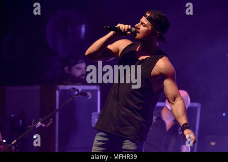 Kip Moore se produisant au Danforth Music Hall, Toronto, Ontario. Le Canada. Mar 24, 2018 Banque D'Images