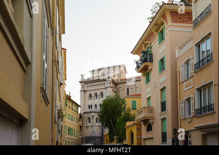 Belle architecture de Monaco. Principauté de Monaco est le deuxième plus petit et le pays le plus peuplé au monde Banque D'Images
