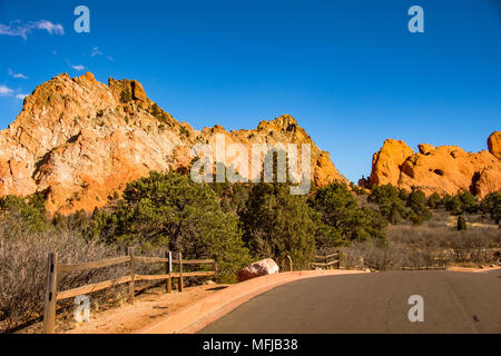 Le Jardin des Dieux, à Colorado Springs, Colorado, États-Unis Banque D'Images