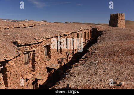 Grenier berbère, Agadir Tashelhit, sous la forme d'une forteresse, Anti-Atlas, Maroc, Afrique du Nord, Afrique Banque D'Images