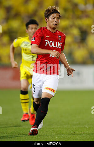 Chiba, Japon. Apr 25, 2018. Kazuki Nagasawa (REDS) Football/soccer : 2018 J1 match de championnat entre Kashiwa Reysol 1-0 Urawa Red Diamonds à SANKYO FRONTIER Kashiwa Stadium à Chiba, Japon . Credit : Yusuke Nakanishi/AFLO SPORT/Alamy Live News Banque D'Images