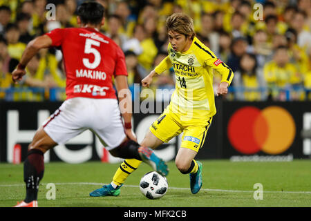 Chiba, Japon. Apr 25, 2018. Junya Ito (Reysol) Football/soccer : 2018 J1 match de championnat entre Kashiwa Reysol 1-0 Urawa Red Diamonds à SANKYO FRONTIER Kashiwa Stadium à Chiba, Japon . Credit : Yusuke Nakanishi/AFLO SPORT/Alamy Live News Banque D'Images
