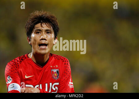 Chiba, Japon. Apr 25, 2018. Yosuke Kashiwagi (REDS) Football/soccer : 2018 J1 match de championnat entre Kashiwa Reysol 1-0 Urawa Red Diamonds à SANKYO FRONTIER Kashiwa Stadium à Chiba, Japon . Credit : Yusuke Nakanishi/AFLO SPORT/Alamy Live News Banque D'Images