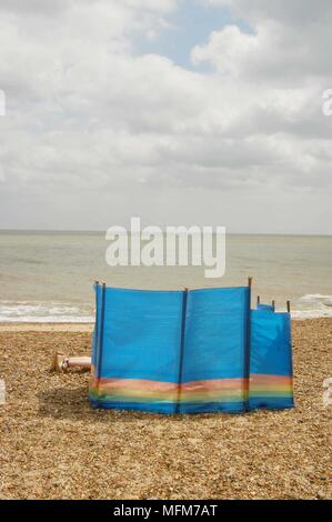 David Potter / Band /Sem - Allemand/Hotshoe - Vent - scènes de plage sur la plage à Felixstowe - UK. Bandphoto/crédit obligatoire : Sem - Allemand/Hotshoe & A Banque D'Images