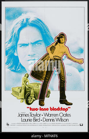 Two-Lane Blacktop USA Réalisateur : Monte Hellman Affiche du film (USA) Banque D'Images