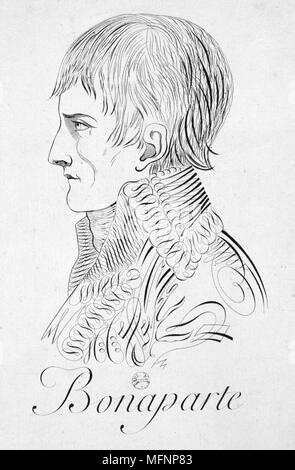 Napoléon Bonaparte (1769-1821). La gravure. Banque D'Images