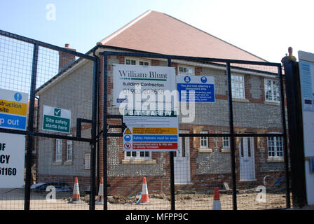 Maisons en construction campagne dans West Sussex Banque D'Images