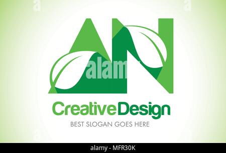 Une feuille verte Lettre Logo Design. Bio Eco Leaf icône Illustration Vetor Lettres Logo. Illustration de Vecteur