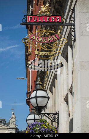 Les bouchers et crochet Cleaver public house sur tissu, juste, Smithfield, Londres, EC1, UK, Banque D'Images