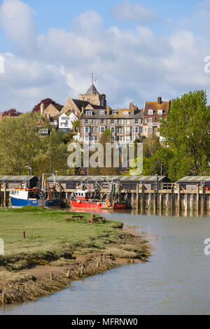 Seigle Town, River ROther, bateaux de pêche, East Sussex, royaume-uni Banque D'Images