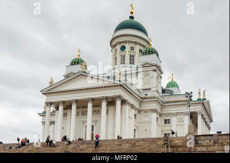 Cathédrale d'Helsinki, l'Église évangélique luthérienne de Finlande cathédrale du diocèse de Helsinki, situé dans le quartier de Kruununhaka dans le centre o Banque D'Images