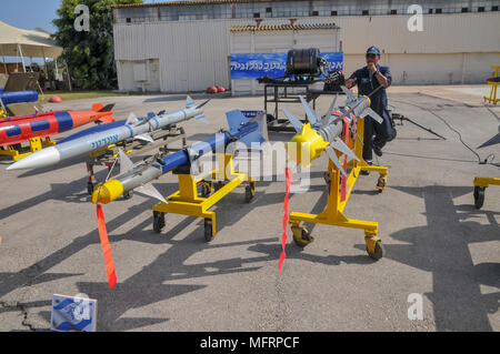 Un écran d'air à l'air et de l'air à la masse de missiles guidés utilisés par la Force aérienne israélienne Banque D'Images