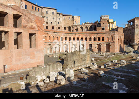 Marchés de Trajan, Mercati di Traiano, une partie du forum impérial à Rome Banque D'Images