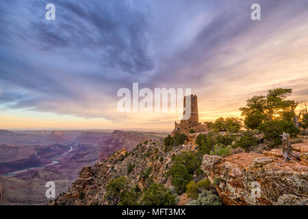 Desert View Watchtower au Grand Canyon, Arizona, USA. Banque D'Images