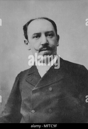 Portrait d'Edmond Haraucourt ( 1856 - 1941 ) écrivain français - photographie anonyme Banque D'Images