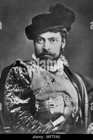 Portrait de Jean Mounet Sully ( 1841 - 1916 ) artiste français - photographie par Paul Nadar ( 1856 - 1939 ) Banque D'Images