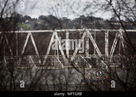 Une vue externe du sol avant les Blackburn Rovers joué Shrewsbury Town dans un Sky Bet League un appareil à Ewood Park. Les deux équipe ont été dans le top trois dans la division au début de la partie. Blackburn a gagné le match par 3 buts à 1, suivi par une foule de 13 579. Banque D'Images