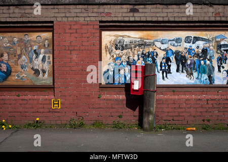 Une vue extérieure le Terregles Street fin de Palmerston Park, Dumfries avant de reine du Midi a accueilli un Dundee United en championnat écossais. La maison a joué dans le même sol depuis sa création en 1919. Queens a remporté le match 3-0 vu par une foule de 1 531 spectateurs. Banque D'Images