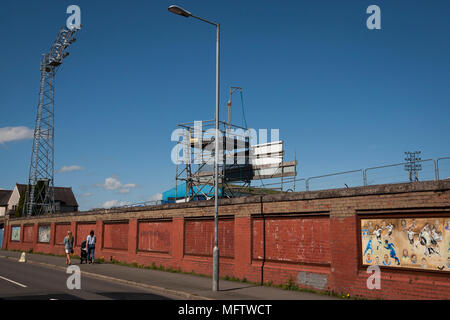 Une vue extérieure le Terregles Street fin de Palmerston Park, Dumfries avant de reine du Midi a accueilli un Dundee United en championnat écossais. La maison a joué dans le même sol depuis sa création en 1919. Queens a remporté le match 3-0 vu par une foule de 1 531 spectateurs. Banque D'Images